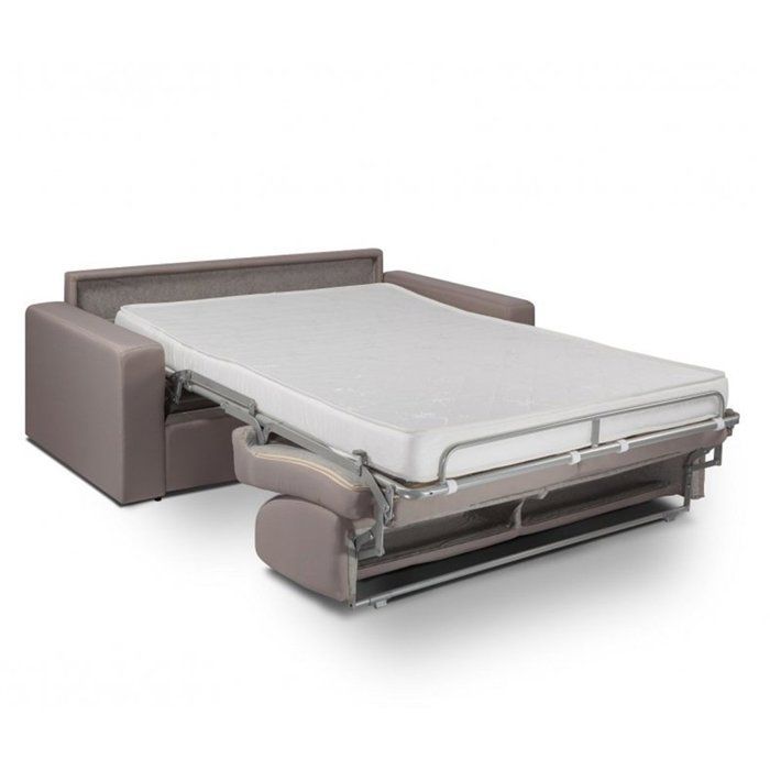 Canapé convertible MIDNIGHT EXPRESS 120cm matelas 16cm neo gris silver