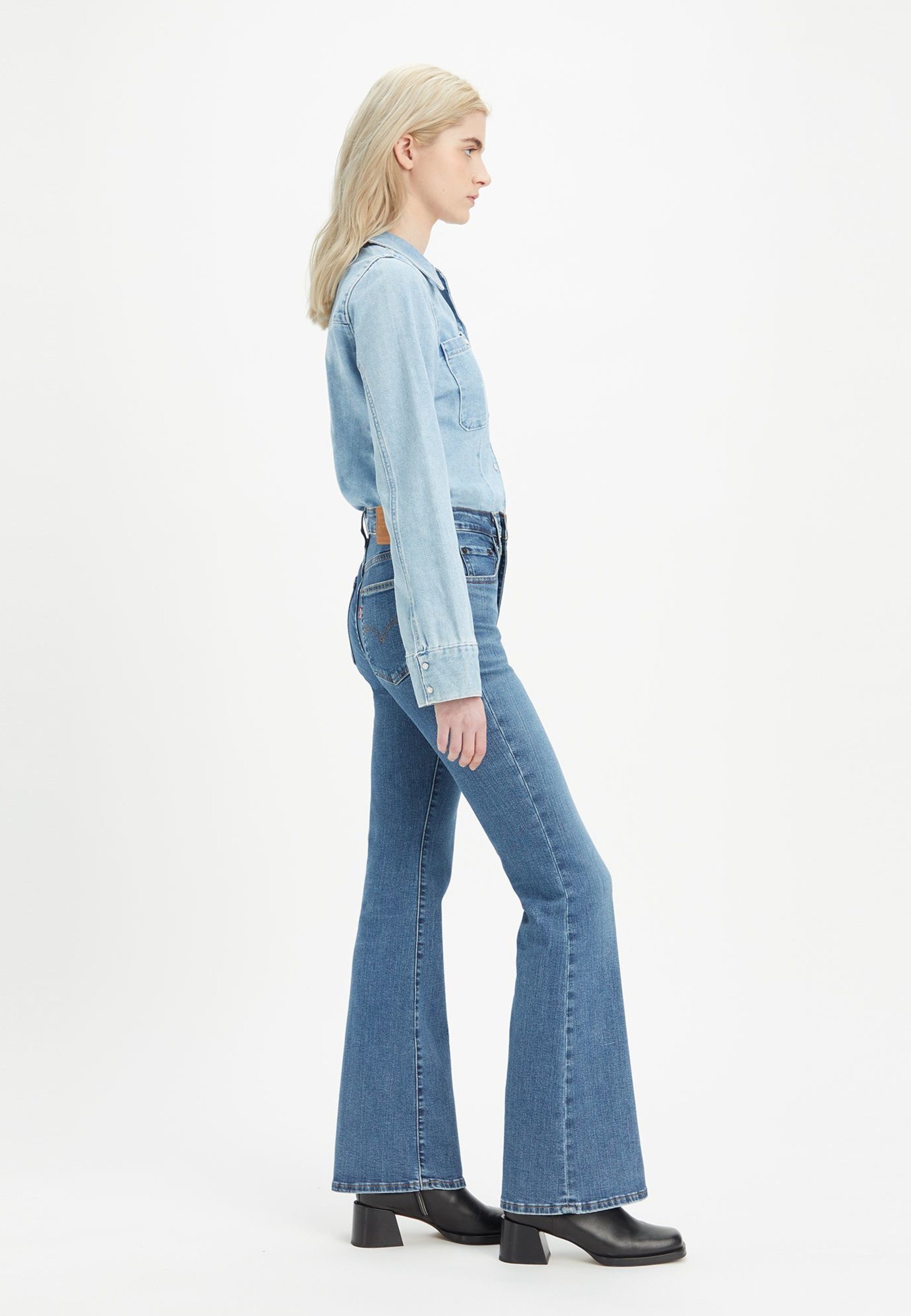 Levi's® 726™ FLARE - Jean évasé - Bleu vague mi-long