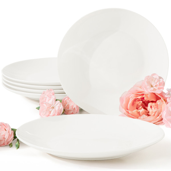 KONSIMO AD BELLA ECRU talerz deserowy 6 szt, porcelana