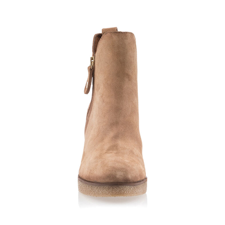 Beige dameslaarzen / enkellaarzen