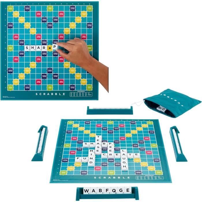 Mattel Games - Scrabble® - Classico gioco da tavolo per famiglie con 2 modalità di gioco HWD44