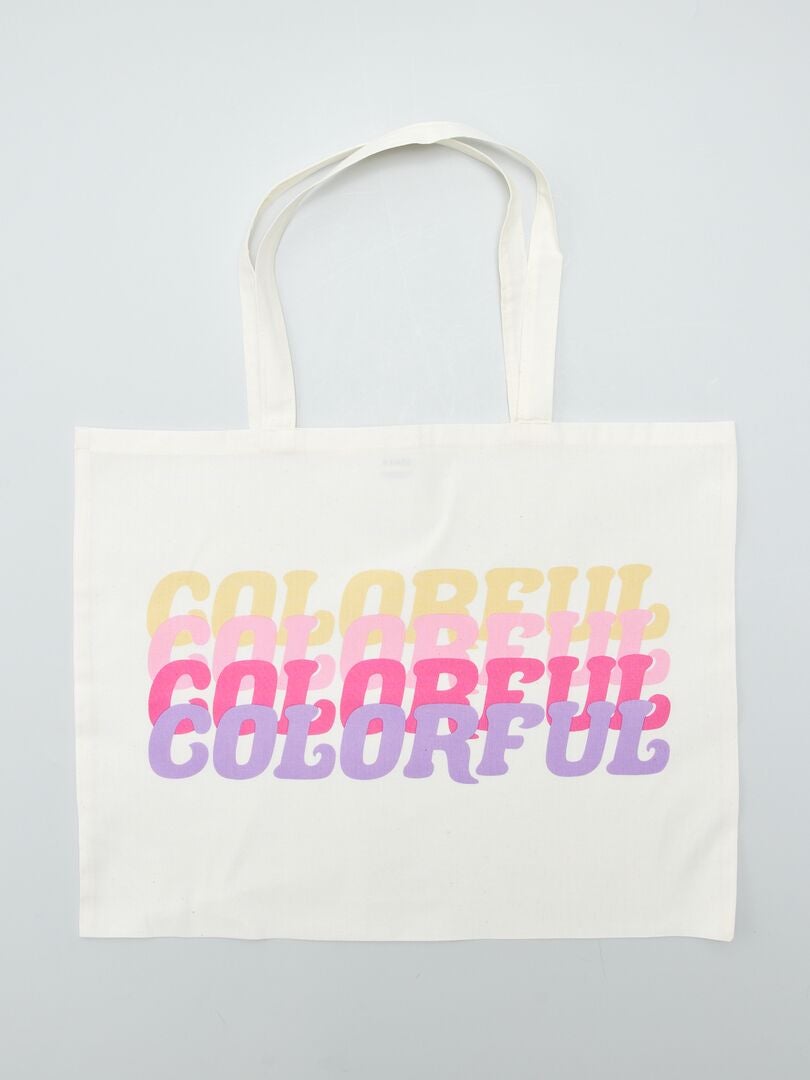 Bolsa de tecido tote - BEGE