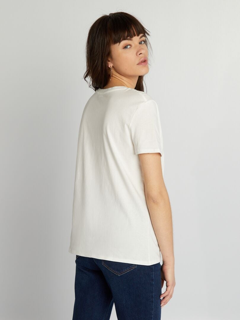 Eenvoudig T-shirt - WIT