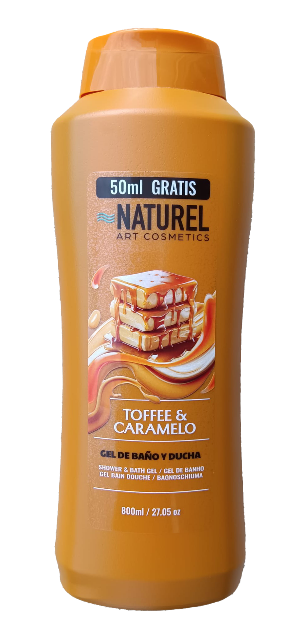 Gel za kopel in prhanje z vonjem karamele in karamele Geli za kopel in mila