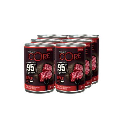 Hrană umedă pentru câini Wellness Core Adult cu 95% proteine, vită și broccoli
