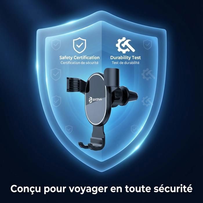 Suporte para celular veicular, SIKENAI, suporte veicular por gravidade - rotação de 360°, universal
