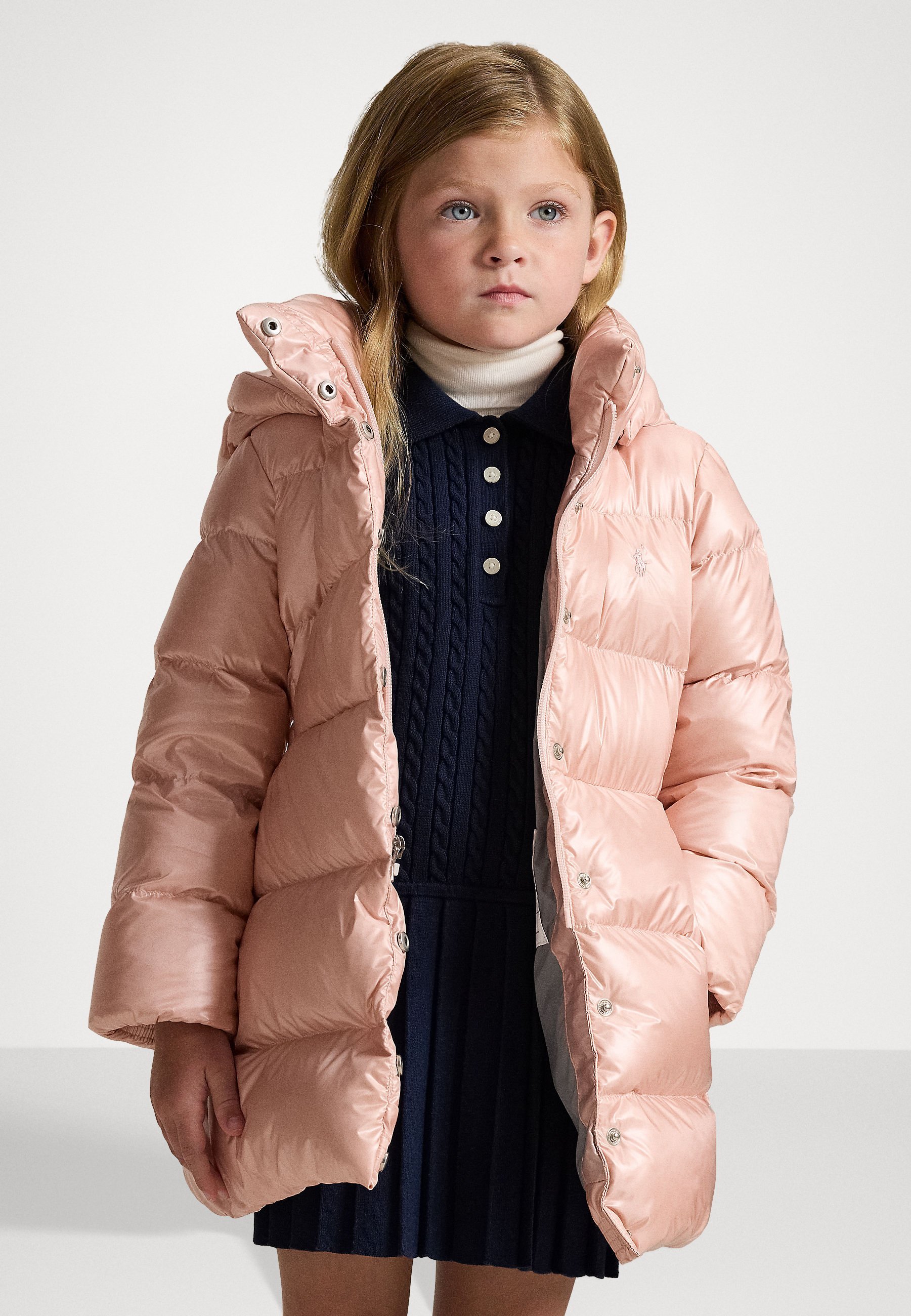 Doudoune Polo Ralph Lauren CELIA METALLIC à capuche longue - Doudoune - reflets roses métallisés