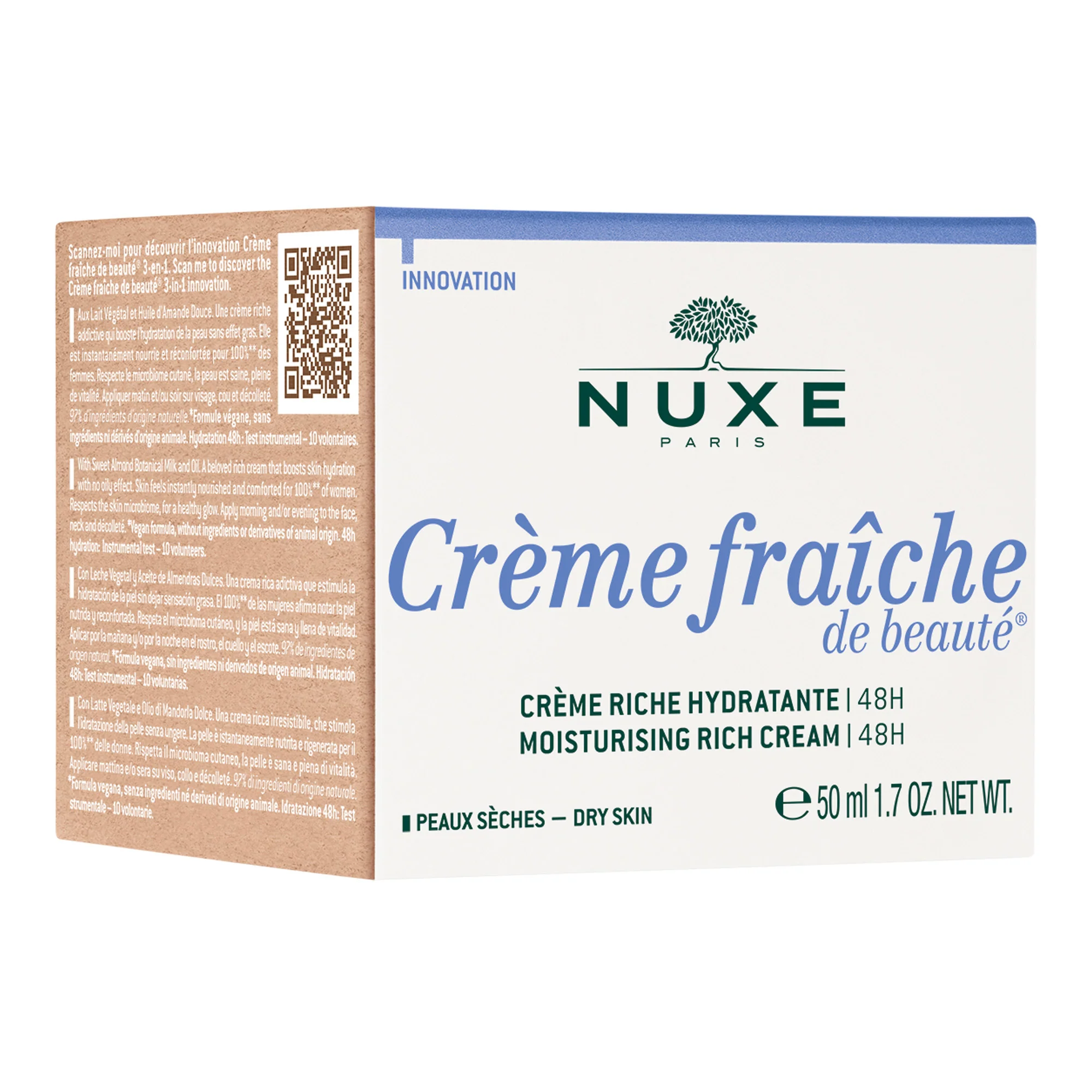 Creme Fraiche de Beaute Crema ricca idratante 48h - Crema viso giorno idratante, Crema viso giorno nutriente