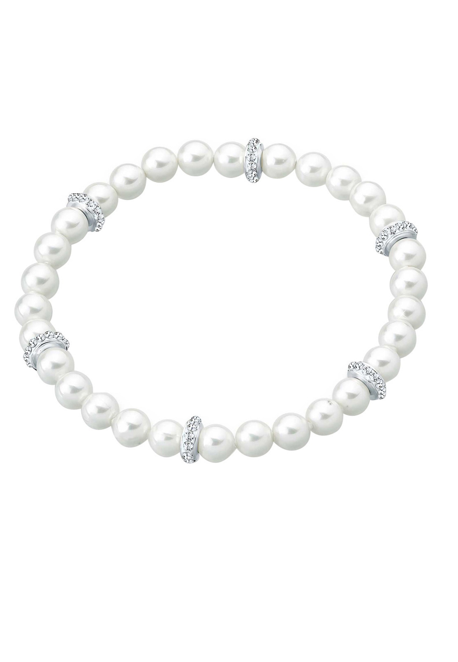 Elli Muschelkernperlen Kristalle 925 Silber