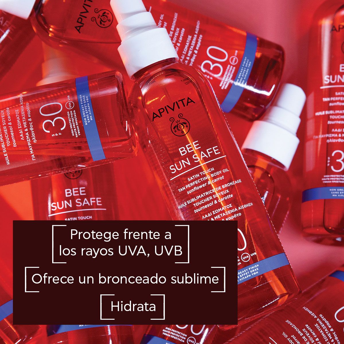 „Bee Sun Safe“ kūno aliejus su SPF30 Apsaugos nuo saulės vaistinė
