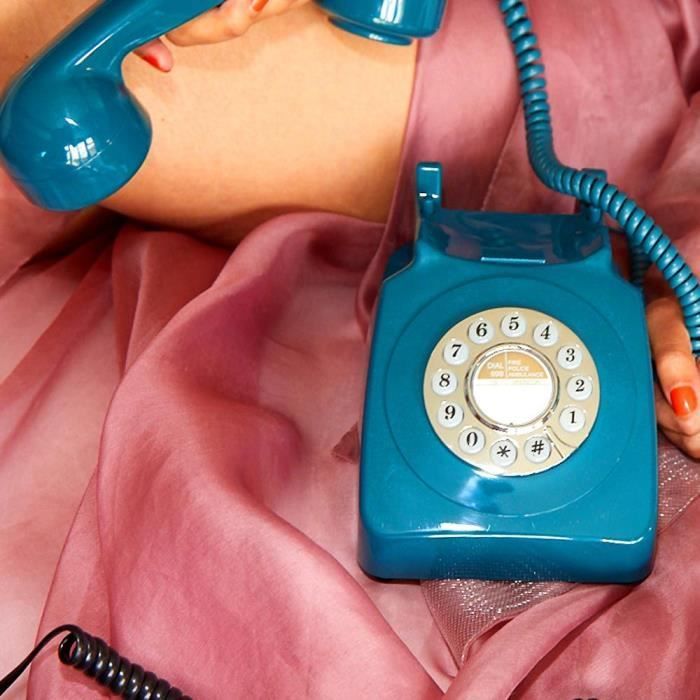 Teléfono fijo - GPO - 746 - Azur - Compatible con decodificador de Internet - Tono de llamada de Bell