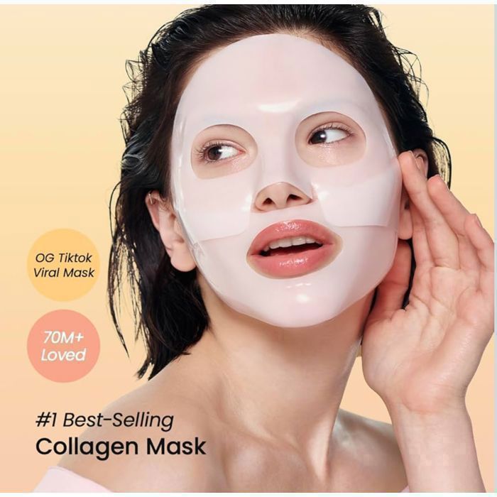 Verpakking met 8 collageen gezichtsmaskers - Hydraterend, anti-aging, voedend, verstevigend, voor een stralende huid - Veganistisch, parabenenvrij