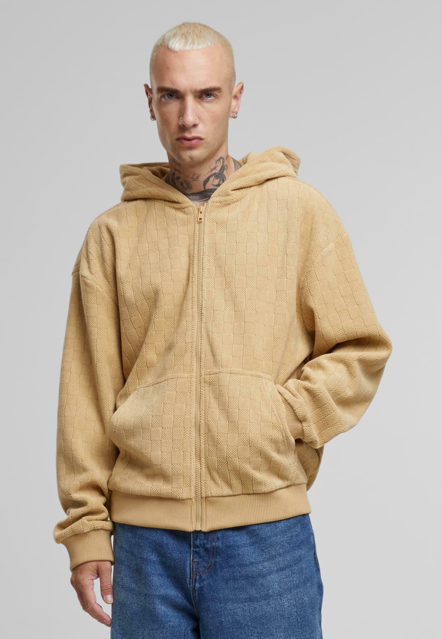 Urban Classics sweatshirt met rits - unionbeige