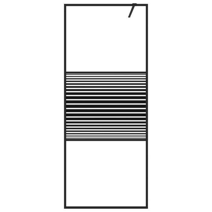 Mampara de ducha vidaXL, separador de ambientes, cabina de ducha, interior de baño, resistente a salpicaduras, negro, 80x195 cm, 152145
