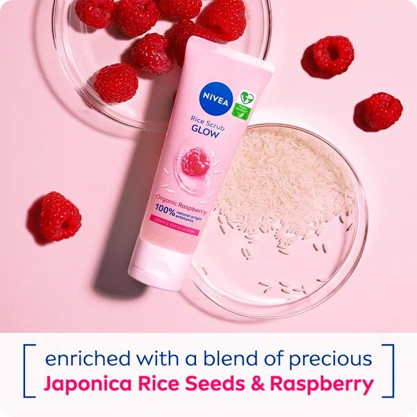 NIVEA Glow Rice Scrub<br>75ml- Suchá a citlivá pleť
