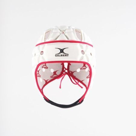 Casco da rugby - GILBERT - AIR - Bianco/Rosso - Taglia M