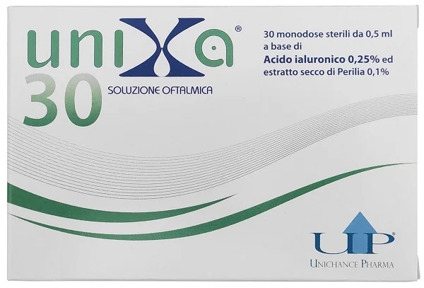 Colírio Unixa, 30 frascos de 0,5 ml