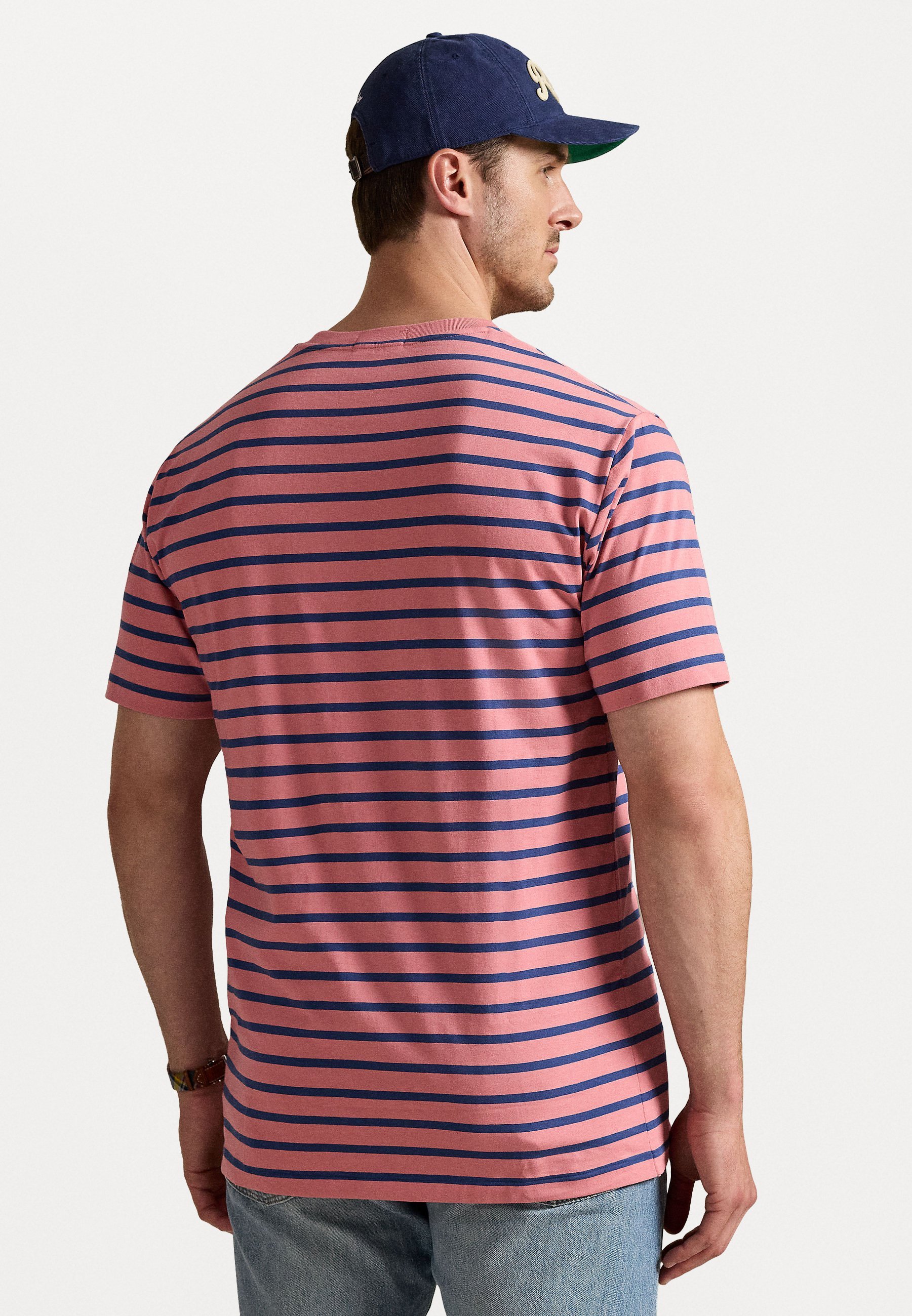 Polo Ralph Lauren Big & Tall gestreept jersey T-shirt met ronde hals - T-shirt met print - desert rose/old royal