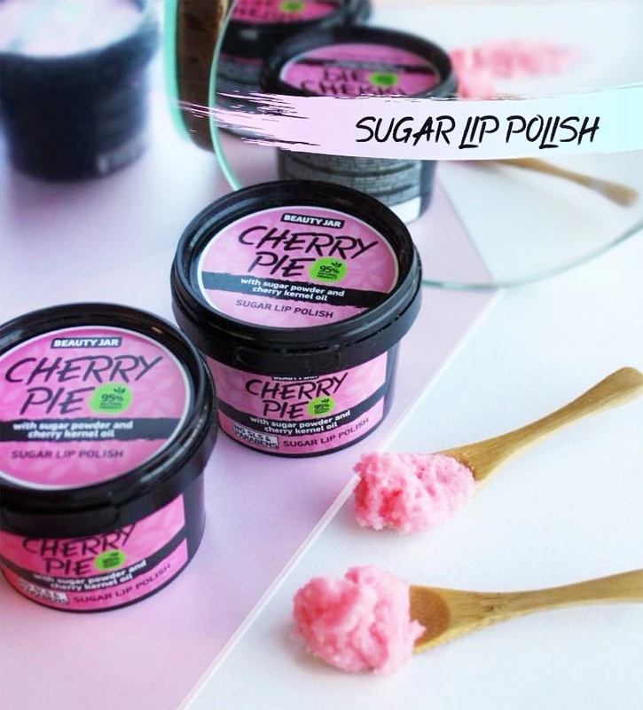 „Beauty Jar“ vyšnių pyrago cukraus lūpų šveitiklis