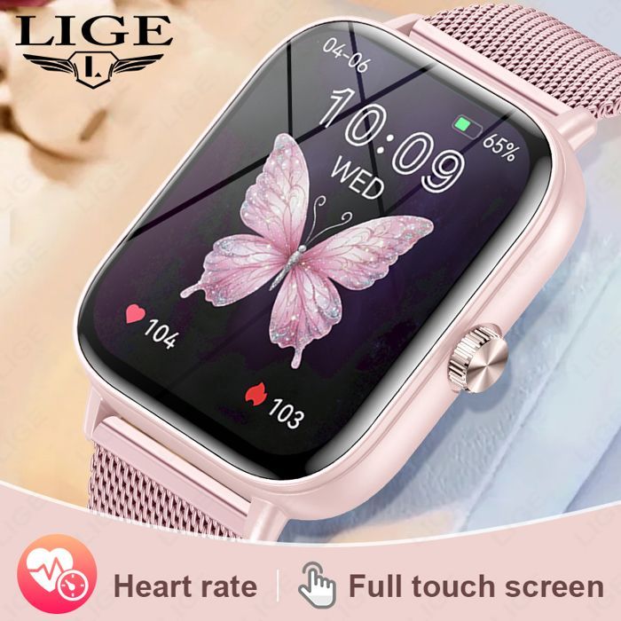 Montre connectée de sport pour hommes et femmes, Bluetooth, appel, tracker d'activité, moniteur de santé, mode, dames, An