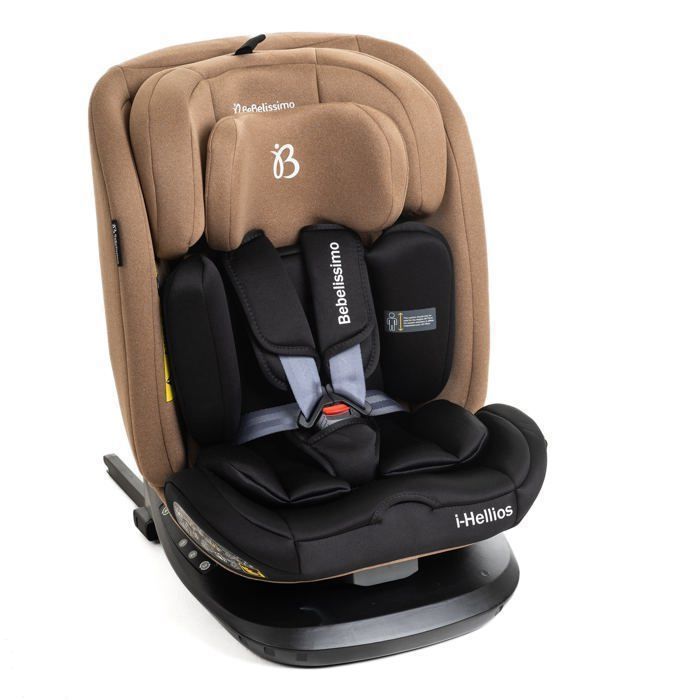 BEBELISSIMO - Siège auto Isofix - pivotant 360 ° -  40-150cm - (0-36kg) - Hellios  - beige/noir- R129 i-size