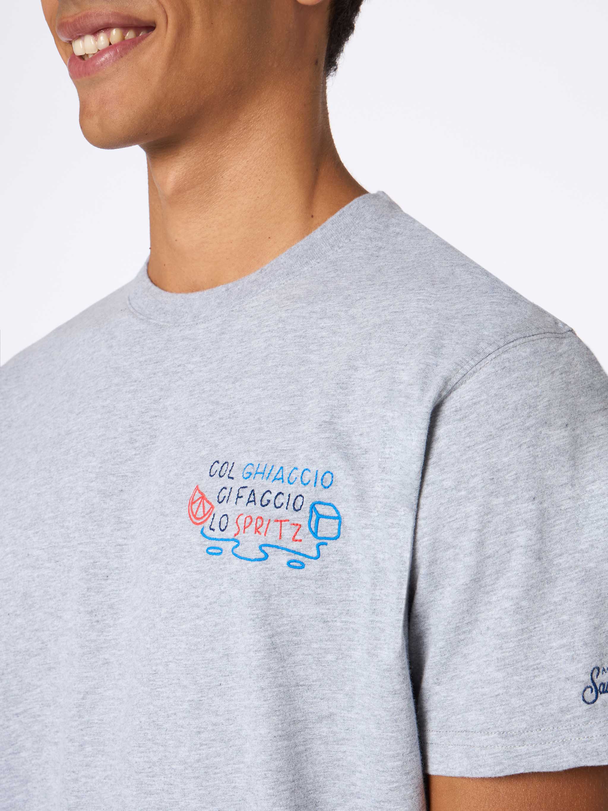Arnott's T-shirt voor heren van zwaar katoen met borduurwerk en de tekst 