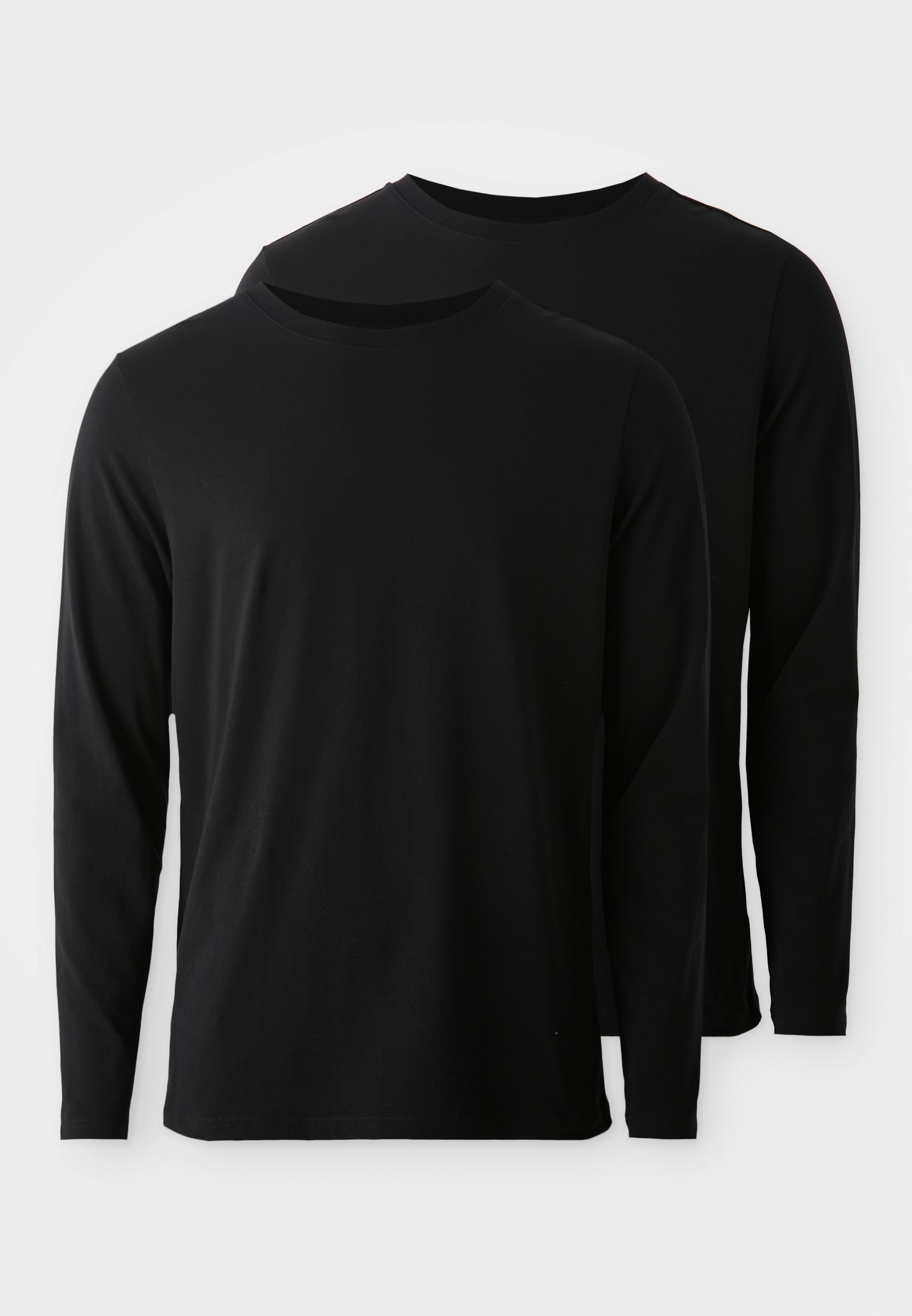 Björn Borg CORE SLIM LONG SLEEVE 2-PACK - Pyjamatop - zwart