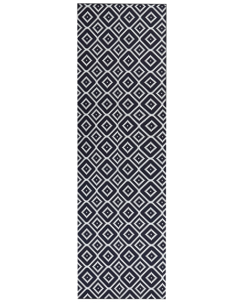 Nowoczesny dywan chodnikowy 60x200 cm czarno-biały