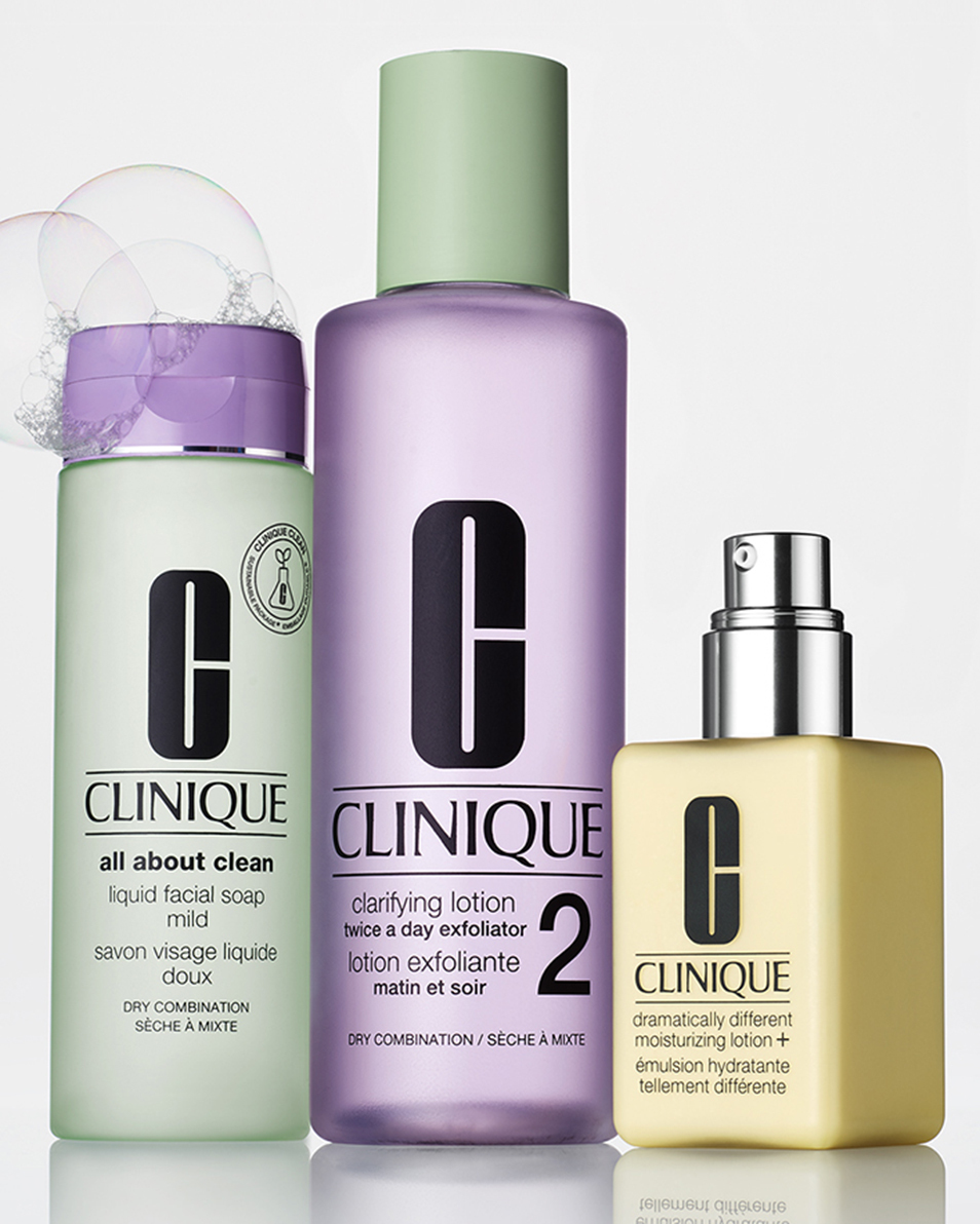 CLINIQUE ALL ABOUT CLEAN™ FOLYÉKONY ARCSZAPPAN ENYHE TISZTÍTÓ - 2-ES BŐRTÍPUSRA - SZÁRAZ ÉS VEGYES BŐRRE - 3 LÉPÉSES RENDSZER