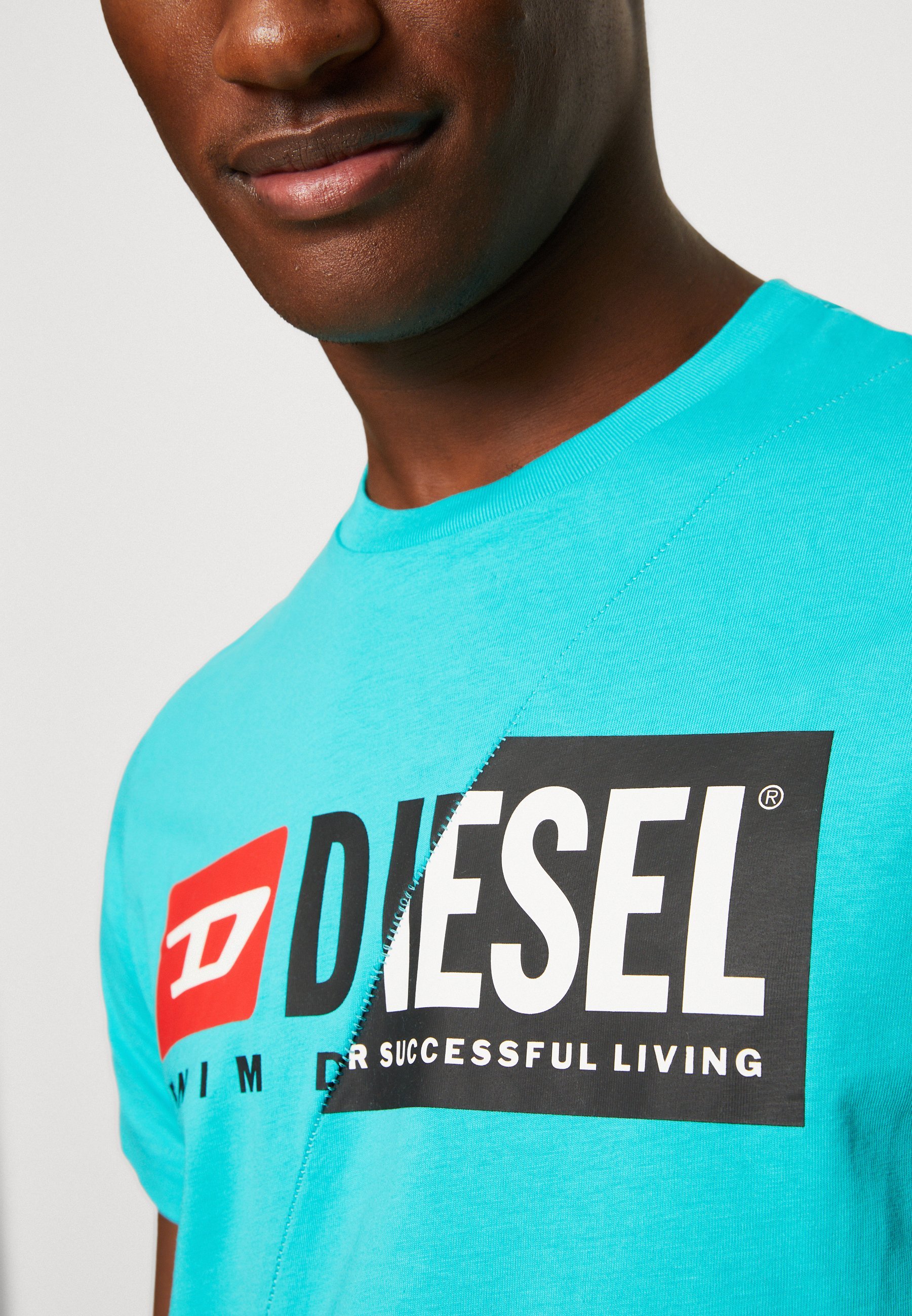 Diesel BROKEN LOGO DIEGO FIT UNISEX - Print-T-Shirt - mint