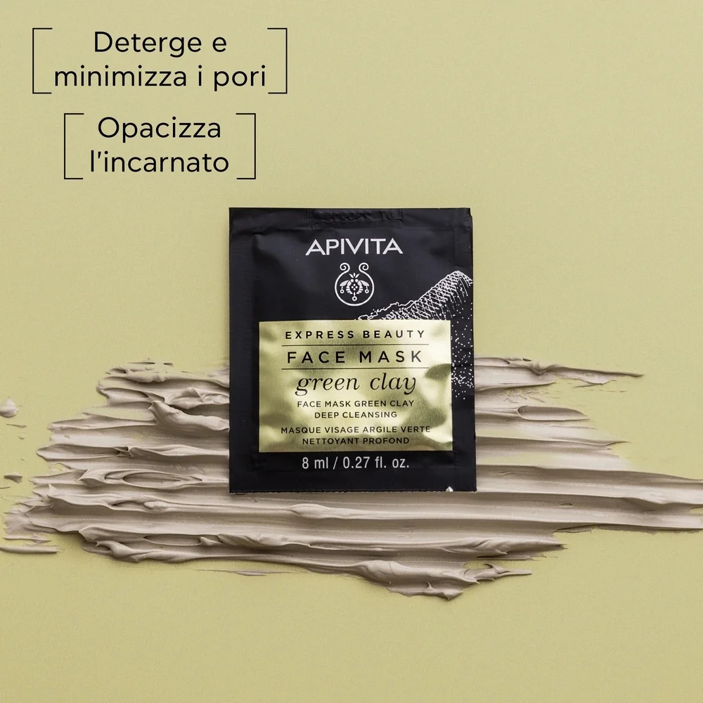 APIVITA Apivita Express Groene Klei reinigend gezichtsmasker 2 x 8 ml