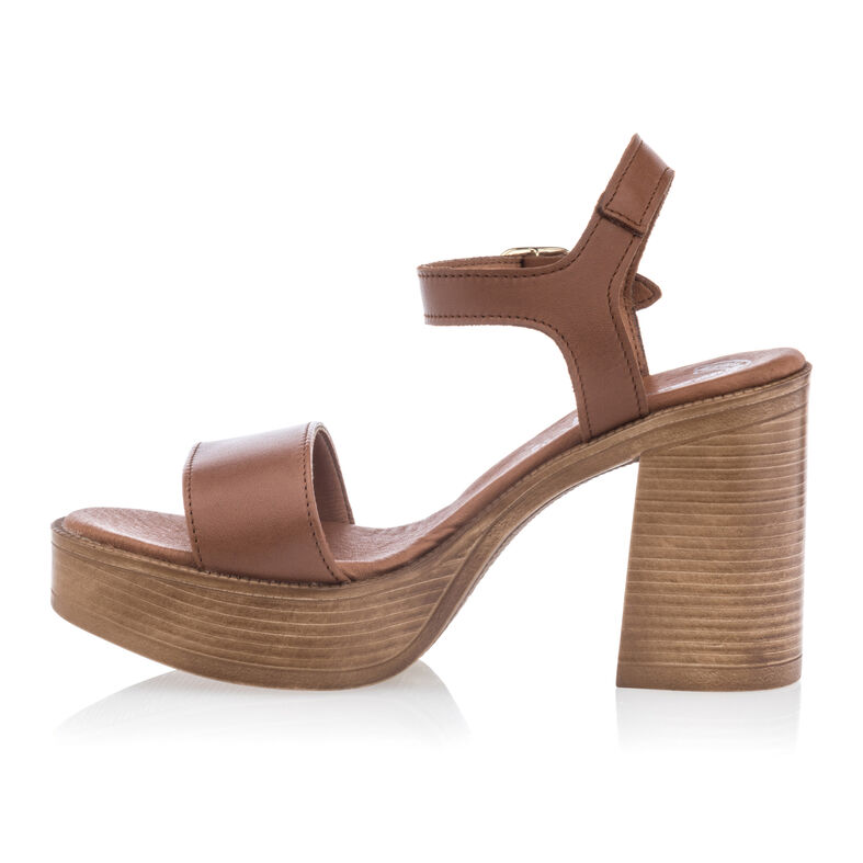 Sandalias marrones para mujer / Zapatos de punta abierta