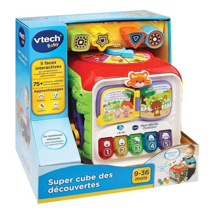 VTECH BABY Interactive Discovery Cube - Multicolor - 10 melodies and 4 songs - Unisex - 9 months and up