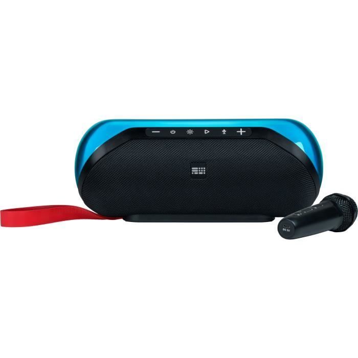 Trådløs højttaler med lys - BIGBEN PARTY - Bluetooth 5.3 - USB - 50W - Trådløs mikrofon inkluderet - Stemmeskifter
