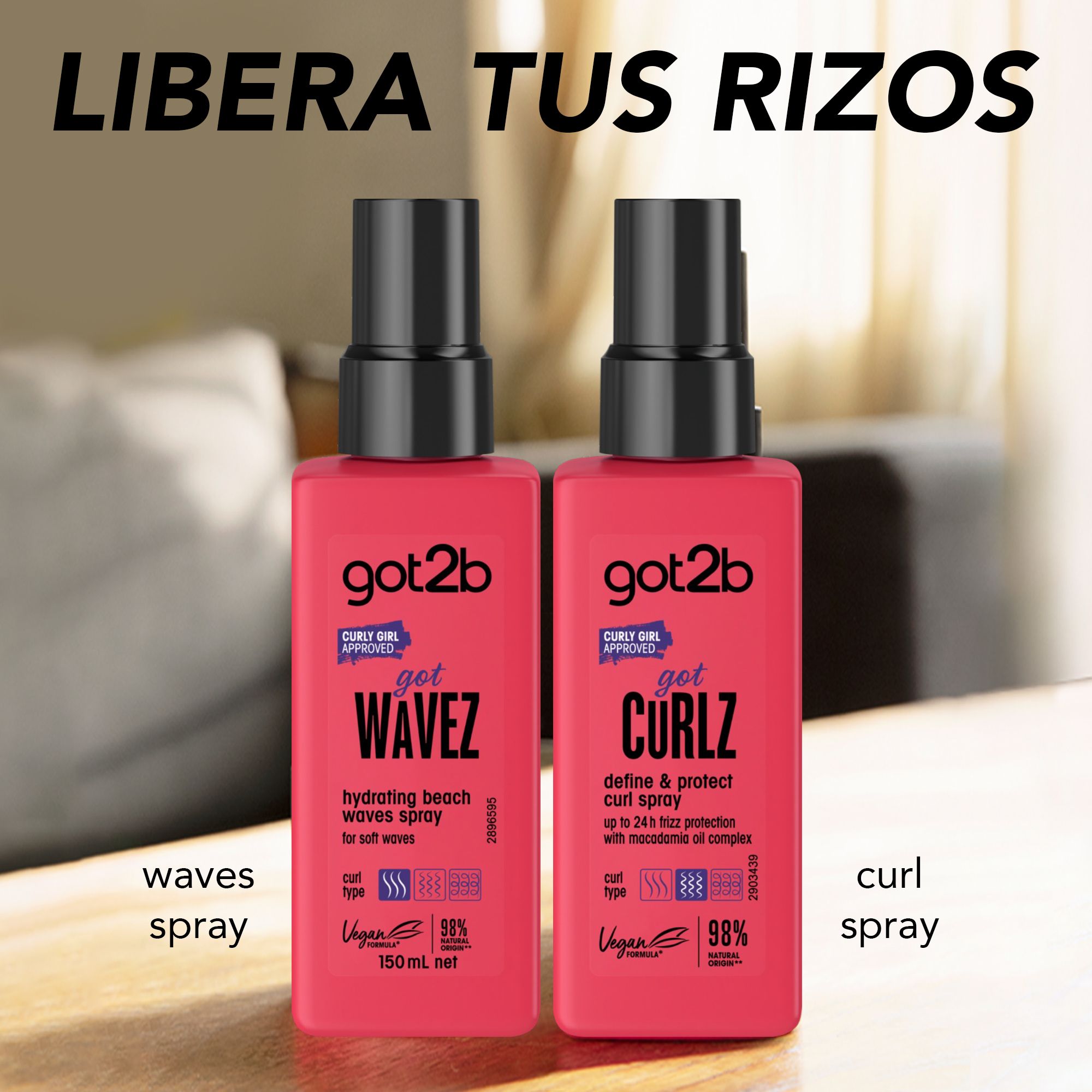Got Curlz Defined Curls sprejs Produkti cirtainiem matiem