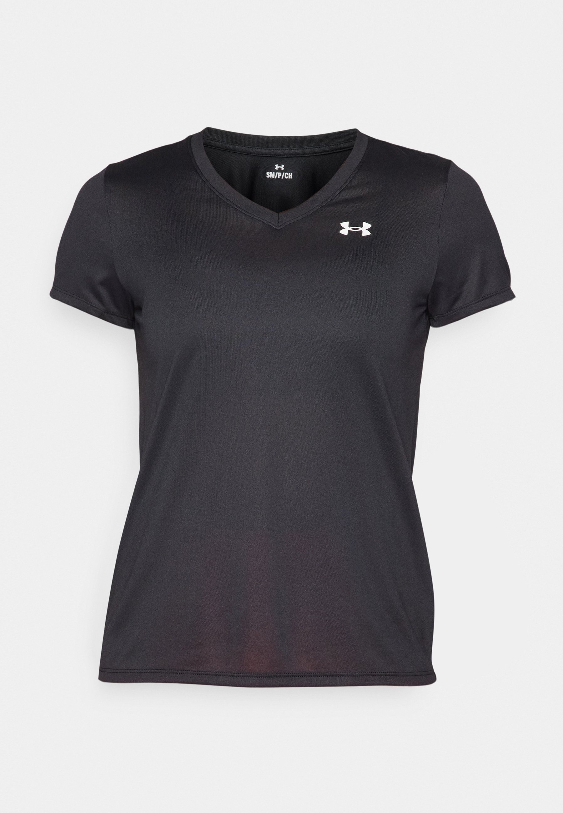 Under Armour SOLID - Koszulka sportowa - czarno-biała