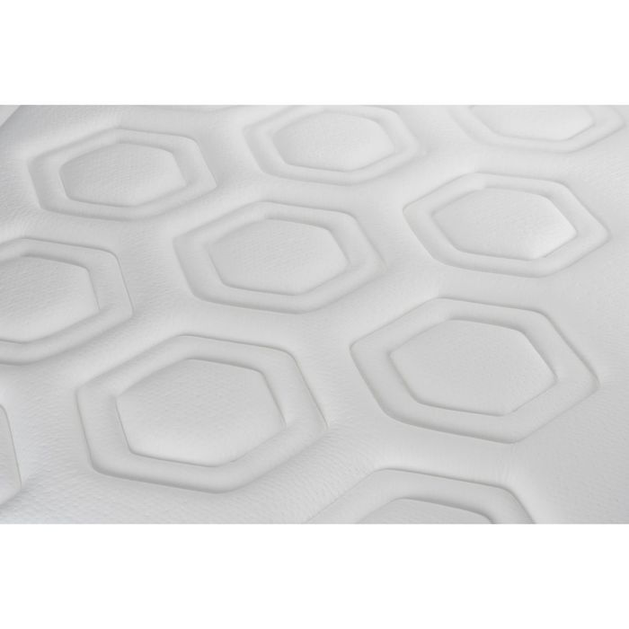 Pack lit complet - Matelas 180x200 cm + Sommier tapissier à lattes (en kit) + 2 oreillers + Couette - Vital Care Blanc