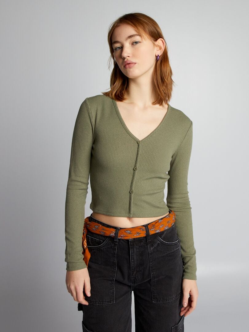 Camiseta curta - VERDE