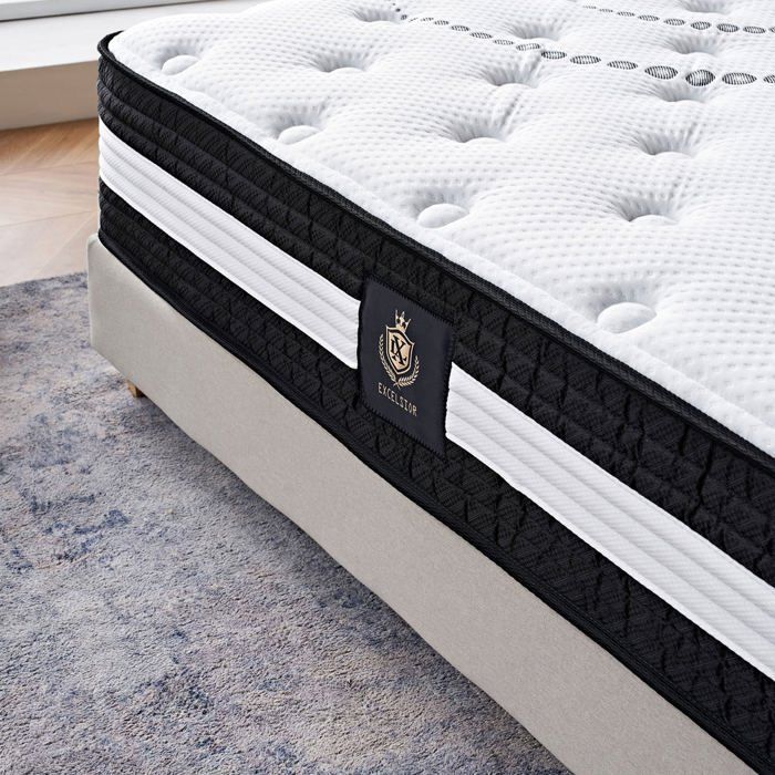 Materasso Excelsior 180x200 di Sampur | Spessore 30 cm - Memory foam - Molle insacchettate - Schiuma ad alta resilienza - Comfort