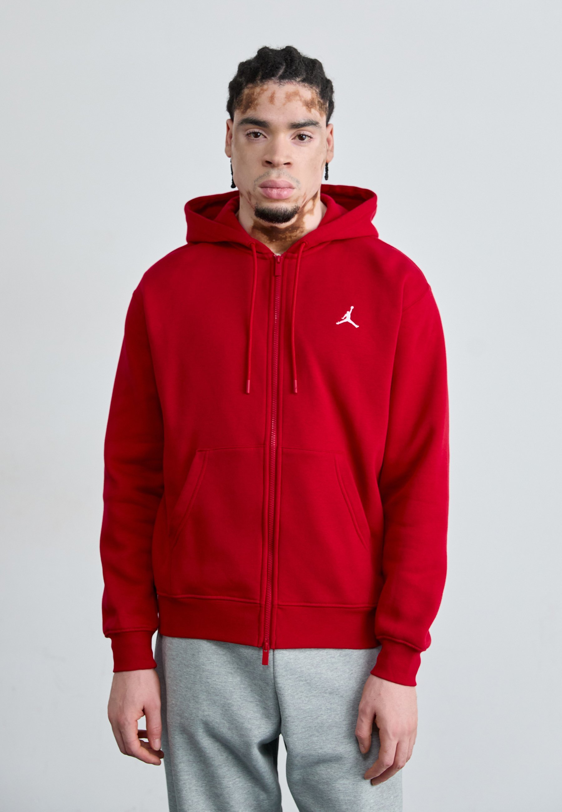Felpa con zip Jordan - rosso palestra