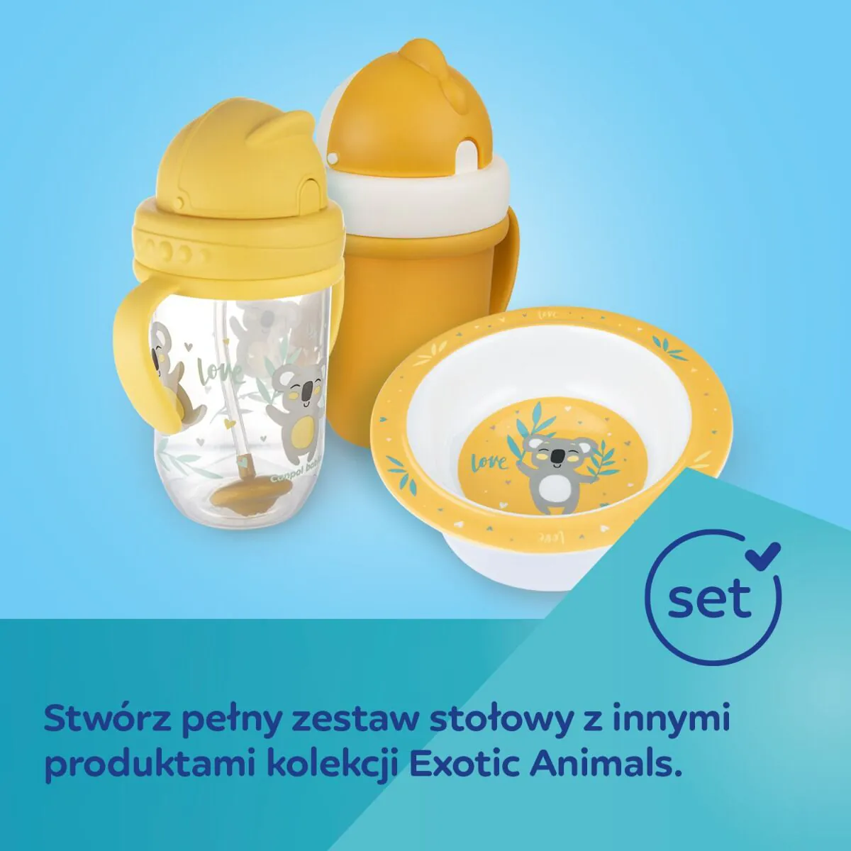 Canpol Zestaw Łyżek z Melaminy Exotic Animals