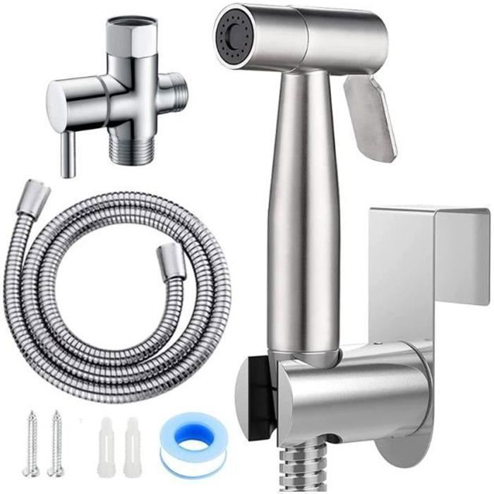 Bidet Head - Stainless Steel - No Drilling Required - Self-Cleaning Sprayer - Feminine Hygiene - 1.47 lbs