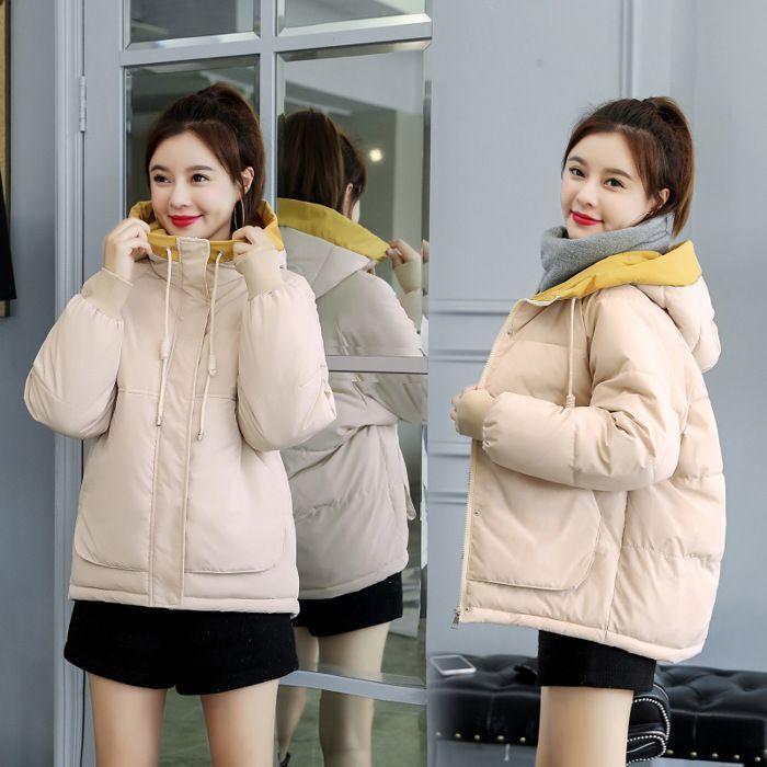 Chaqueta de plumas Funmoon para mujer - Chaqueta de plumas de pato para invierno - Rosa - Cremallera