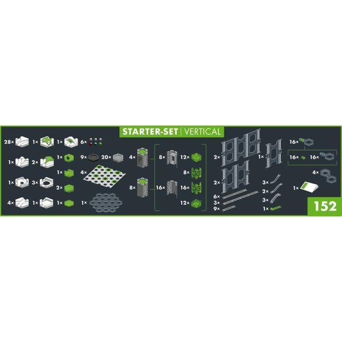 GraviTrax PRO Starterset Vertikal, 152 Teile – Kugelbahn, Baubare Kugelbahn, ab 8 Jahren, 22426, Ravensburger