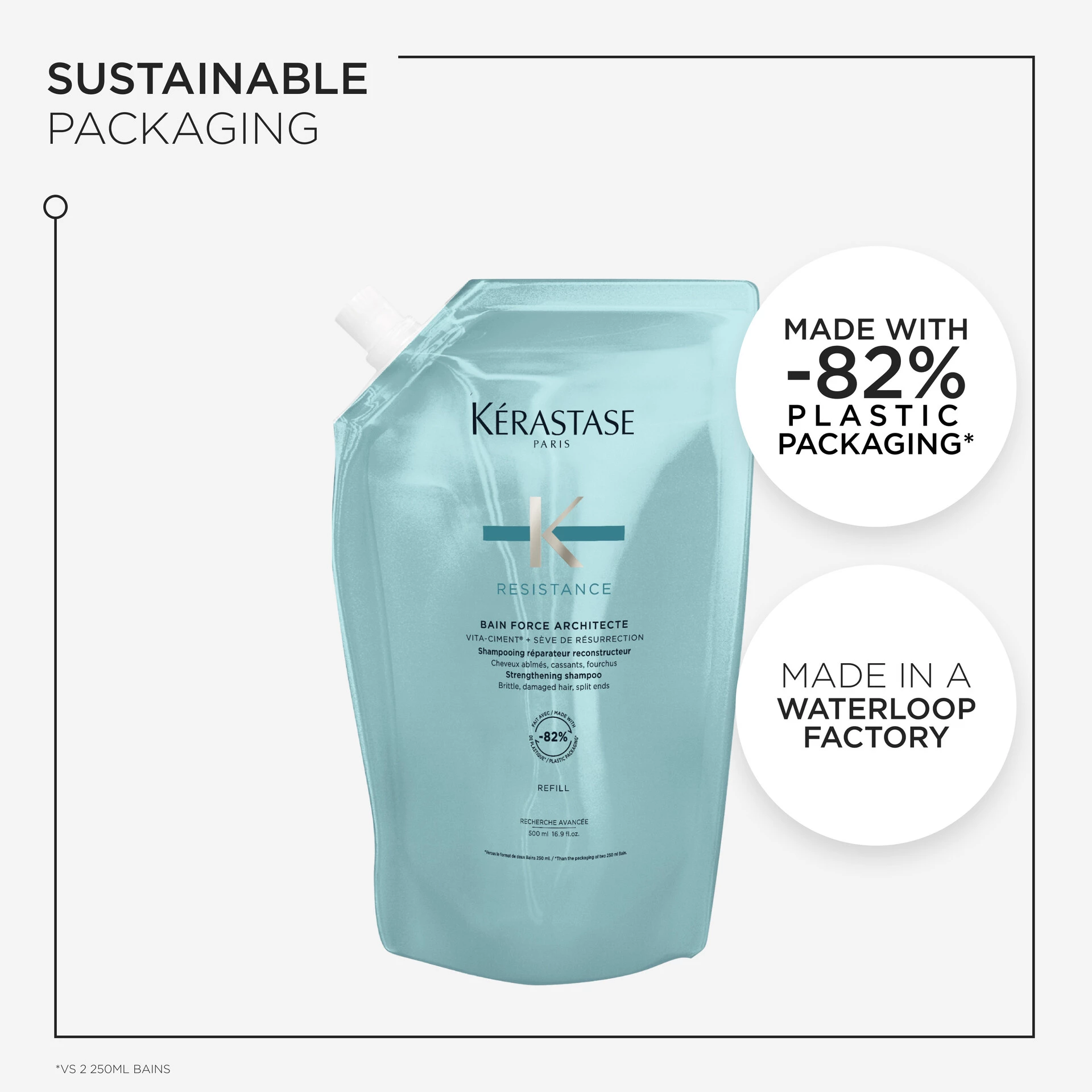 Rezistenta Bain Force Architecte Sampon Refill 500 ml - Kérastase