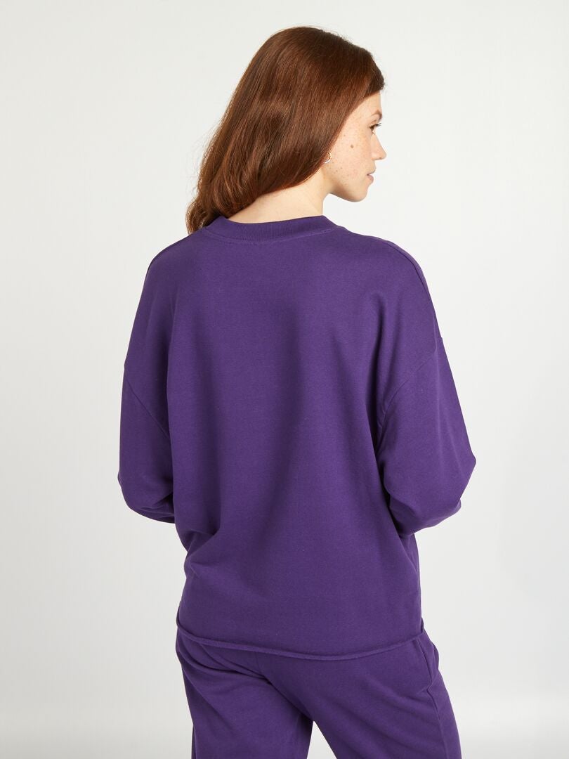 Sudadera polar de la Universidad de Nueva York - MORADA
