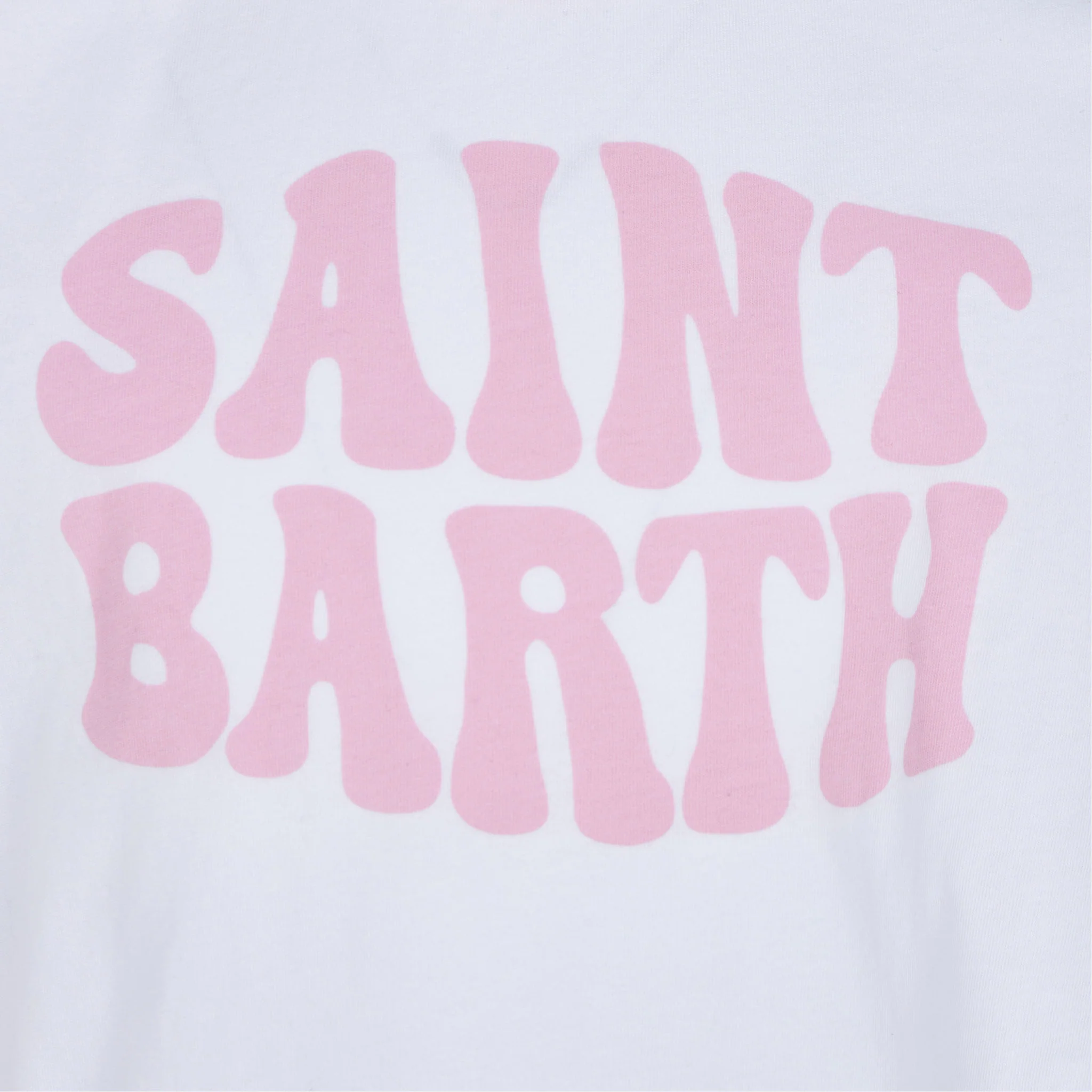Katoenen T-shirt voor meisjes met een coole Saint Barth-print.