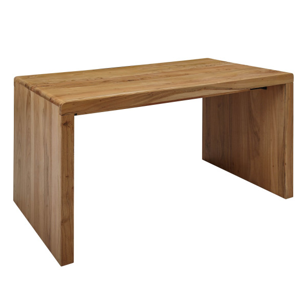 Biurko 140 cm z Drewna Akacja Stół do Home-Office Komputerowy