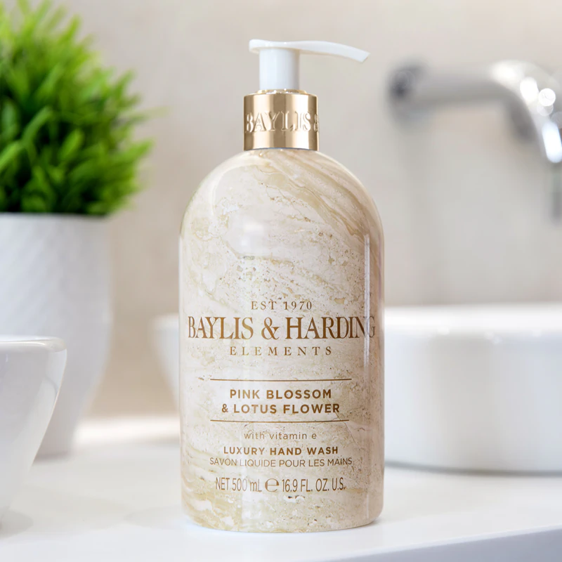 Sabonete líquido para mãos Baylis & Harding Elements Flor de Rosa e Flor de Lótus