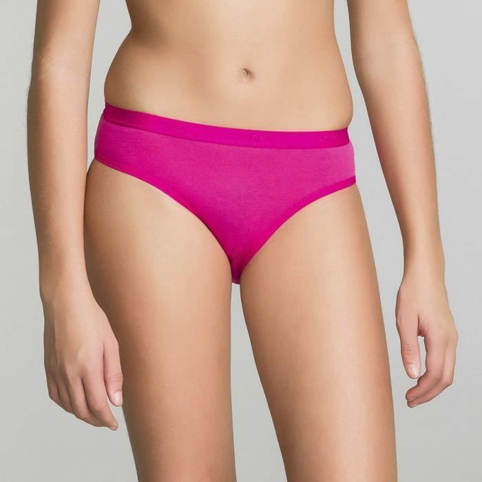 Braguitas DIM para niñas - Paquete de 3 - Algodón - Estampados atractivos - Caramelos - Rosa
